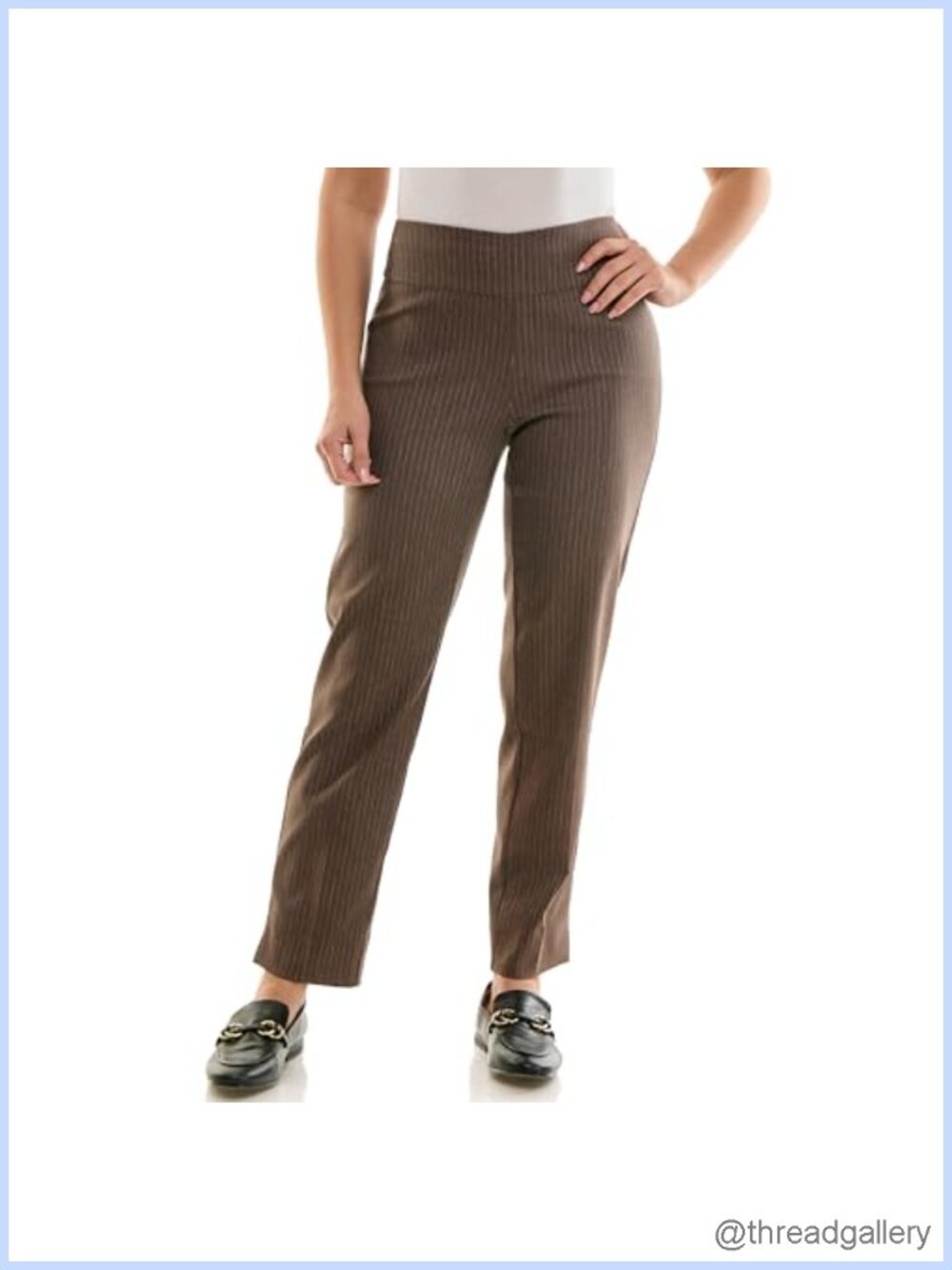 Zac & Rachel Tummy Control Pull-On Ankle Pant Slim Fit Stretch